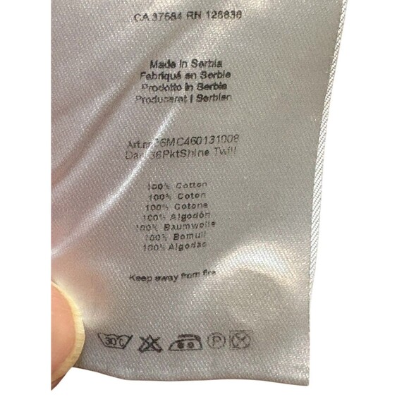 J. Lindeberg Button Down Shirt Slim Fit Men's Large Dani Twill Oxford Burgundy - Picture 10 of 11